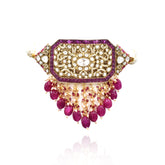 Fiza Hot Pink Antique Polki Choker Set - The Pashm